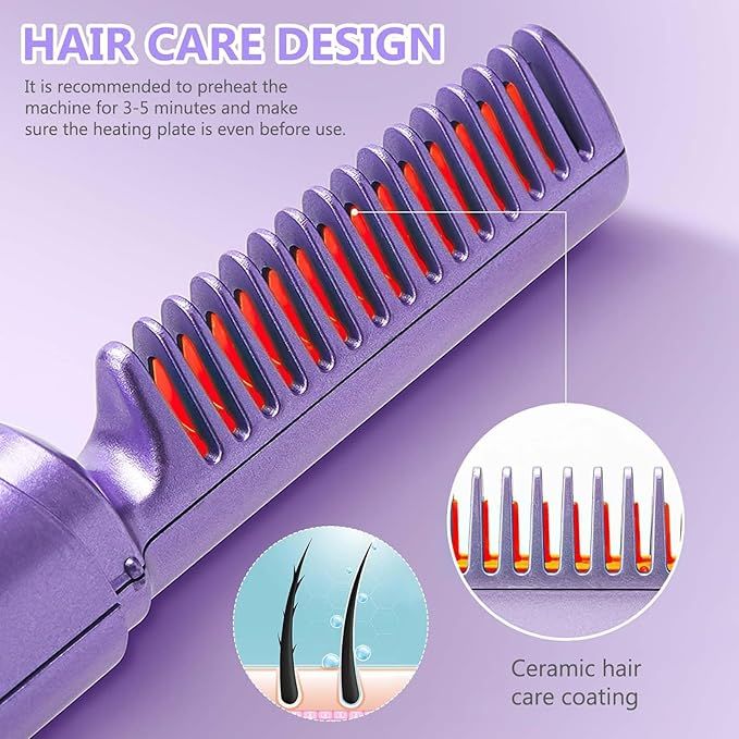 Last Day Sale 50% OFF 🔥 Portable Hair Straightener Comb